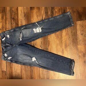 6 pairs of American Eagle Outfitters Women's Ripped Dark Blue Jeans